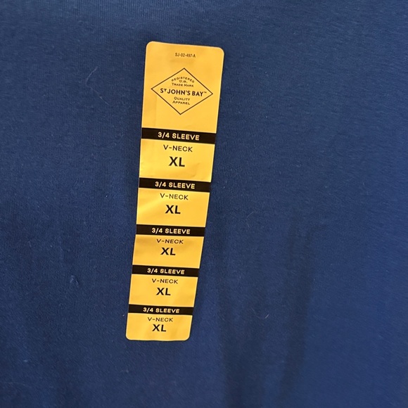 St. John's Bay 3/4 Sleeve T-Shirts - Rust and Blue NWT - Picture 9 of 13